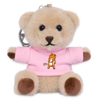 Schnurrende Oboenkatze Orchester - Teddy Schlüsselanhänger - Rosa - Vorne