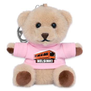 Helsinki Metro T-Shirts, Hoodies, Kleidung, Geschenke - Teddy Schlüsselanhänger - Rosa - Vorne