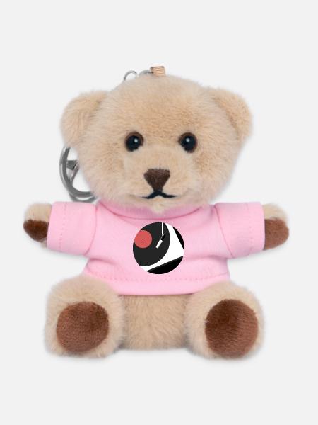Plattenspieler - Teddy Schlüsselanhänger - Rosa
