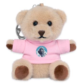 Big Foot Aquarell Karikatur Kawaii Haustier Tier Colo - Teddy Schlüsselanhänger - Rosa - Vorne
