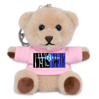 Straßenreflexionen Blau-Schwarz - Teddy Schlüsselanhänger - Rosa - Vorne