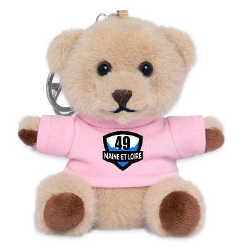 49 Maine et Loire - Teddy Schlüsselanhänger - Rosa - Vorne