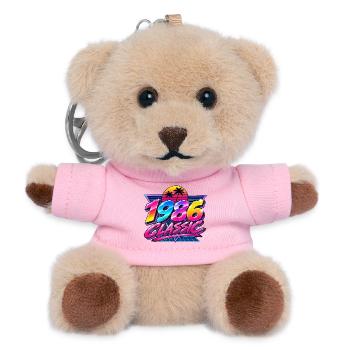 Neonpalmen 1986 Retro - Teddy Schlüsselanhänger - Rosa - Vorne