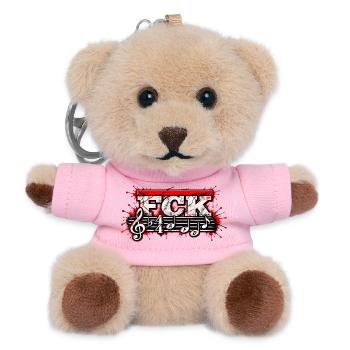 FCK Bassline Noten Splash - Teddy Schlüsselanhänger - Rosa - Vorne
