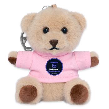 Webseite? Mal Eben Gebaut. Webdesigner Shirt - Teddy Schlüsselanhänger - Rosa - Vorne