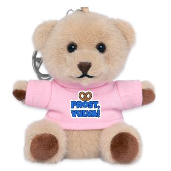 Prost, Vulva! Brezel Sticker - Teddy Schlüsselanhänger - Rosa - Vorne