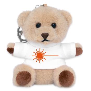 Laser Klassenzeichen - Teddy Schlüsselanhänger - Weiß - Vorne
