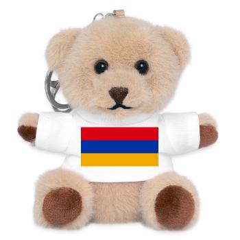 Armenien - Teddy Schlüsselanhänger - Weiß - Vorne