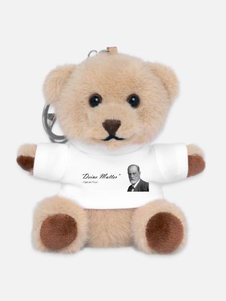 "Deine Mutter" Sigmund freund - Teddy Schlüsselanhänger - Weiß