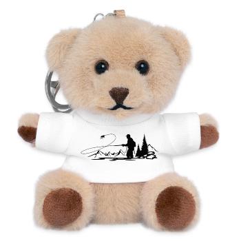 Sauerland Fliegenfischen - Teddy Schlüsselanhänger - Weiß - Vorne