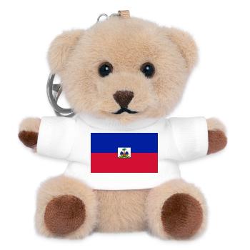 Haiti - Teddy Schlüsselanhänger - Weiß - Vorne