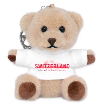 switzerland mountains - Teddy Schlüsselanhänger - Weiß - Vorne