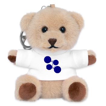 GEBURTSTAG. ALLES GUTE ZUM GEBURTSTAG. ALLES GUTE ZUM GEBURTSTAG. - Teddy Schlüsselanhänger - Weiß - Vorne