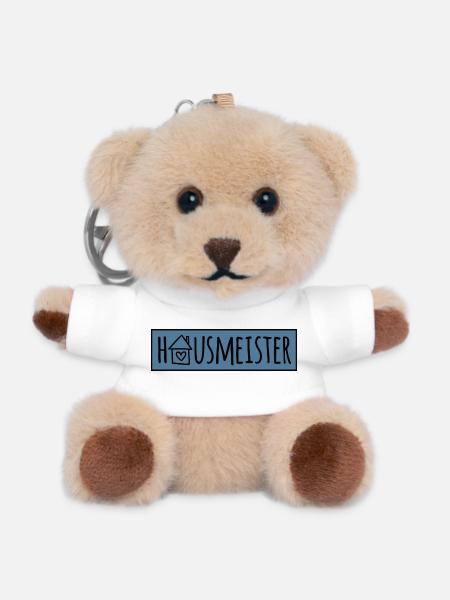 Hausmeister - Teddy Schlüsselanhänger - Weiß