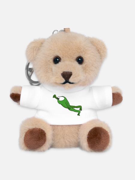 Frosch - Teddy Schlüsselanhänger - Weiß