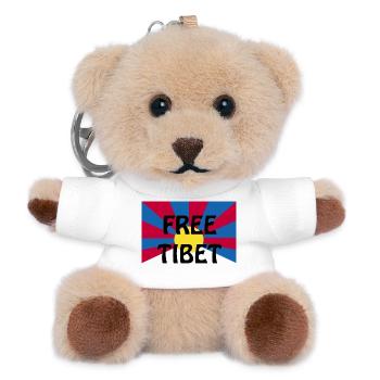 free tibet - Teddy Schlüsselanhänger - Weiß - Vorne