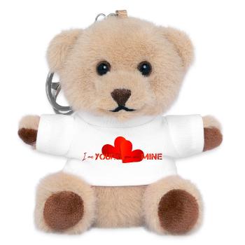 my valentine Happy valentine - Teddy Schlüsselanhänger - Weiß - Vorne