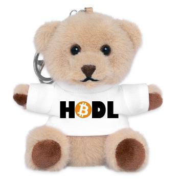 Bitcoin Revolution – Hold the Future - Teddy Keyring - white - Front
