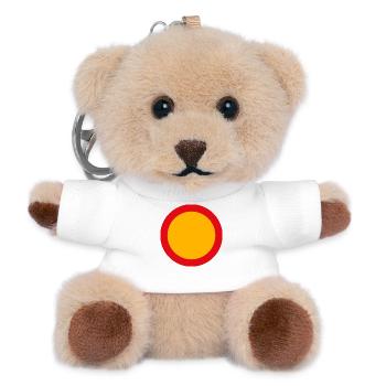 schild rund blanco - Teddy Schlüsselanhänger - Weiß - Vorne