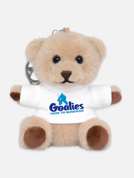 Goalies Tend To Business - Teddy Schlüsselanhänger - Weiß