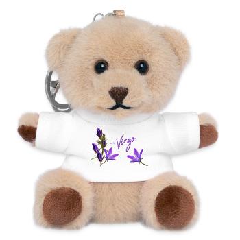 Jungfrau Sternzeichen Jungfrau Glockenblume - Teddy Schlüsselanhänger - Weiß - Vorne