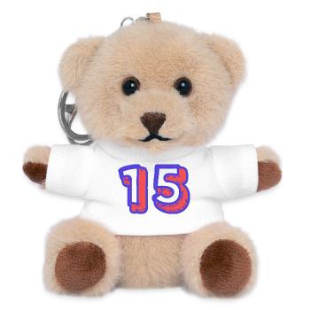 15. 15 YEARS. 15th ANNIVERSARY. 15 YEAR ANNIVERSARY. - Teddy Keyring - white - Front