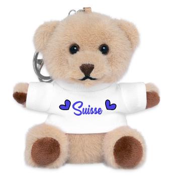 SCHWEIZ. LAND. GENF. HUMOR. LAND - Teddy Schlüsselanhänger - Weiß - Vorne