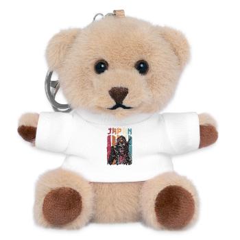 Japan Samurai Ninja Krieger - Teddy Schlüsselanhänger - Weiß - Vorne