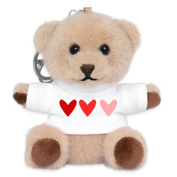 HEILIGER VALENTINSTAG. ICH LIEBE DICH. ICH LIEBE DICH. LIEBE. LIEBE - Teddy Schlüsselanhänger - Weiß - Vorne