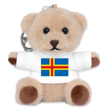 Åland-Inseln - Teddy Schlüsselanhänger - Weiß - Vorne