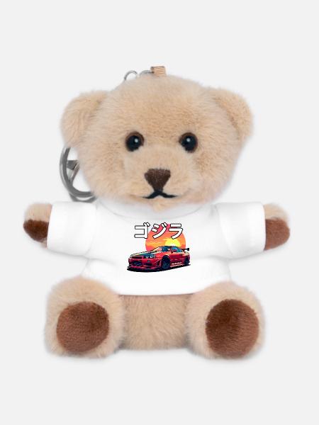 R34 Sunset - Teddy Keyring - white