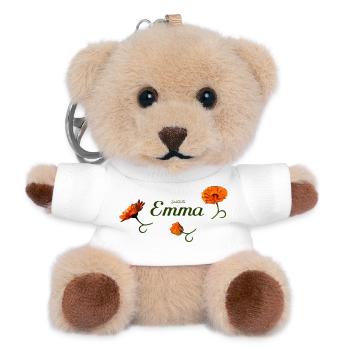 Emma Geburtstag Emma - Teddy Schlüsselanhänger - Weiß - Vorne