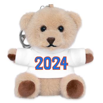 2024.Frohes neues Jahr. SILVESTER. NEUJAHR. - Teddy Schlüsselanhänger - Weiß - Vorne