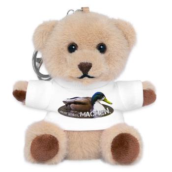 machen Macher einfach machen - Teddy Schlüsselanhänger - Weiß - Vorne