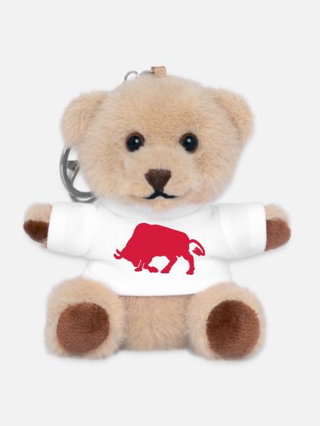 Kampfstier - Teddy Schlüsselanhänger - Weiß