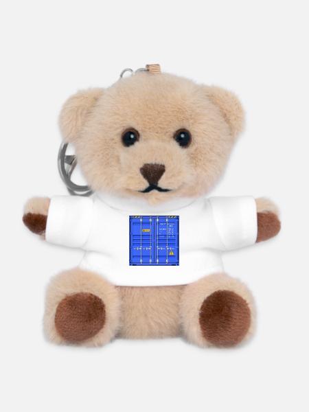 Container - Teddy Schlüsselanhänger - Weiß