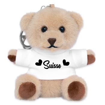 SCHWEIZ. HUMOR. LAND. FLAGGE. GENF. LAUSANNE - Teddy Schlüsselanhänger - Weiß - Vorne