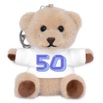 50. 50 YEARS. 50th ANNIVERSARY. 50 YEARS ANNIVERSARY. - Teddy Keyring - white - Front