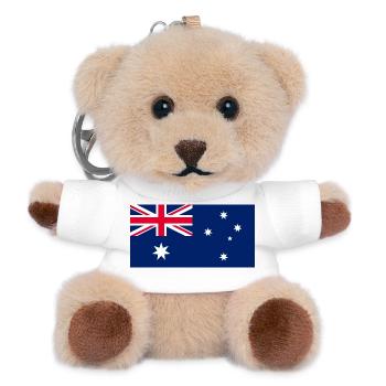 Australien - Teddy Schlüsselanhänger - Weiß - Vorne