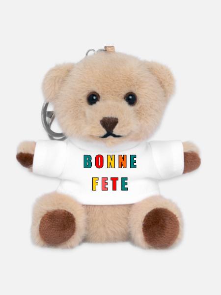 FÊTE DES MÈRES. BONNE FÊTE MAMAN. MAMAN - Porte-clés ourson - blanc