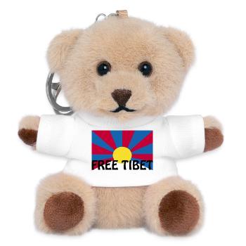 free tibet - Teddy Schlüsselanhänger - Weiß - Vorne