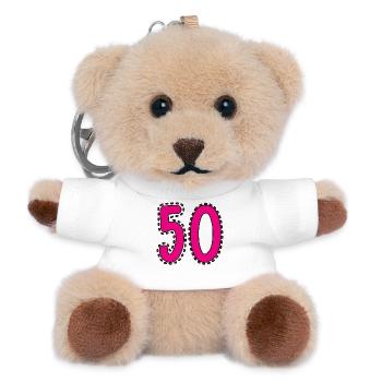50. 50 YEARS. 50th ANNIVERSARY. 50 YEARS ANNIVERSARY. - Teddy Keyring - white - Front