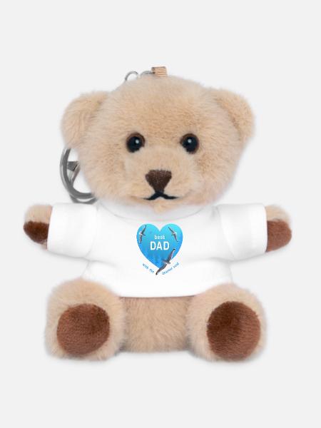 best dad daddy - Teddy Schlüsselanhänger - Weiß