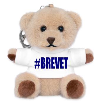 FERRY. BACCALAUREAT. PATENT. DNB. EXAMINATION. WELL DONE - Teddy Keyring - white - Front