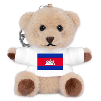 Kambodscha - Teddy Schlüsselanhänger - Weiß - Vorne