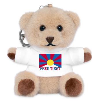 free tibet - Teddy Schlüsselanhänger - Weiß - Vorne