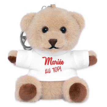 Junggesellinnenabschied. HOCHZEIT. TEAM BRAUT. ZUKÜNFTIGE BRAUT - Teddy Schlüsselanhänger - Weiß - Vorne
