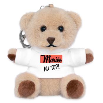 ZUKÜNFTIGE BRAUT. Junggesellinnenabschied. HOCHZEIT - Teddy Schlüsselanhänger - Weiß - Vorne