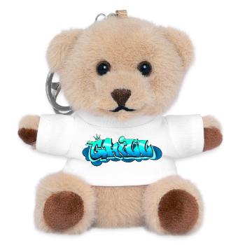 CHILL Graffiti Style – Cool & Urban - Teddy Schlüsselanhänger - Weiß - Vorne