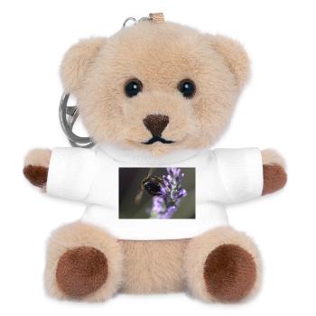 Biene lavendel Lavendelblüte - Teddy Schlüsselanhänger - Weiß - Vorne